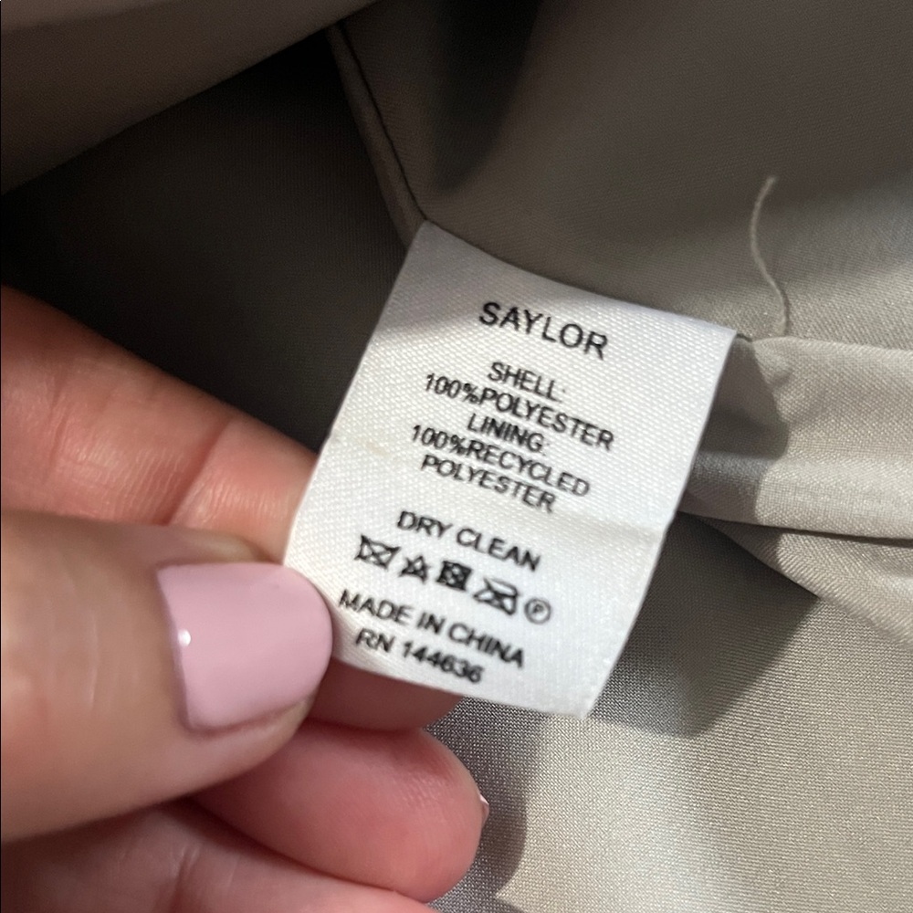 SAYLOR Ann One-Shoulder Silver Dress Size Small. NWT - Picture 10 of 12